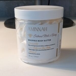 Aminnah Oatmeal Milk & Honey Whipped Body Butter - White